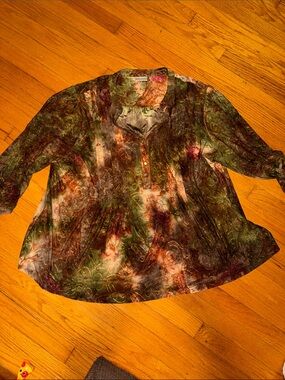 Plus Size Multicolor Abstract Print Blouse from Avenue 22/24 GORGEOUS